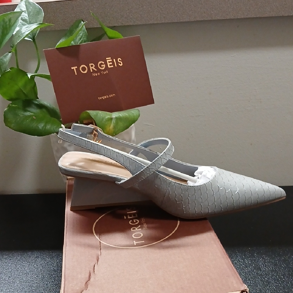 Torgeis Women's Elegant Gray Slingback Heels